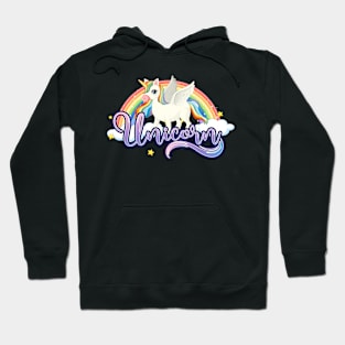 Cute unicorn with unicorn sign Hoodie